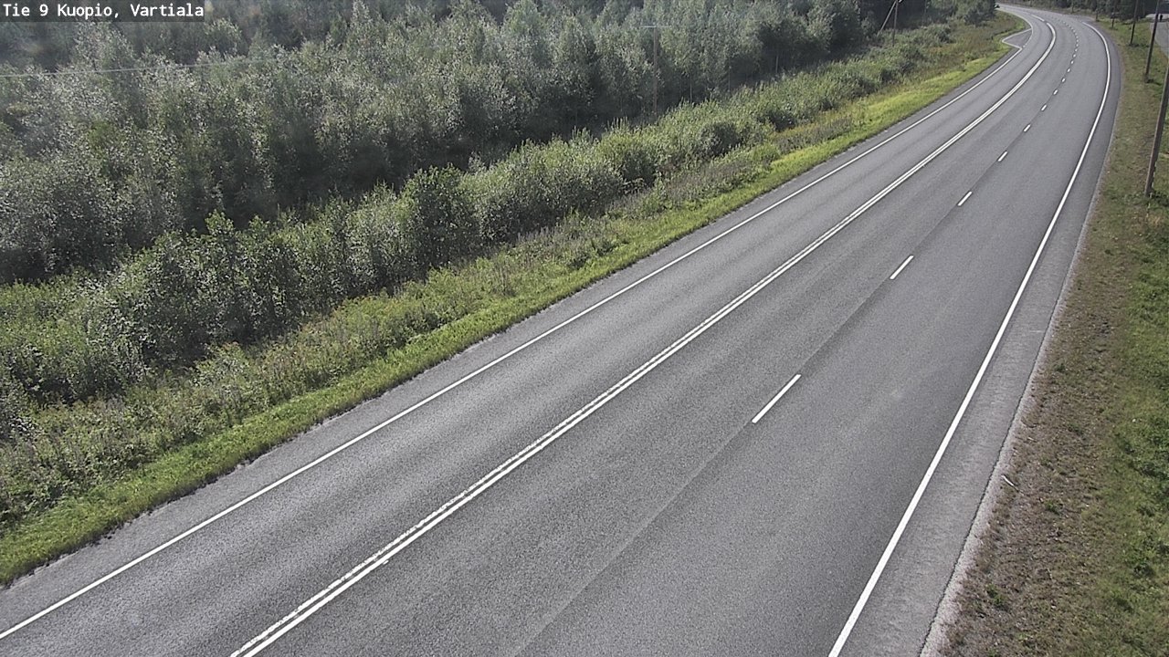 Weather Camera Image Väg 9 Kuopio, Vartiala, Kuopio, Pohjois-Savo