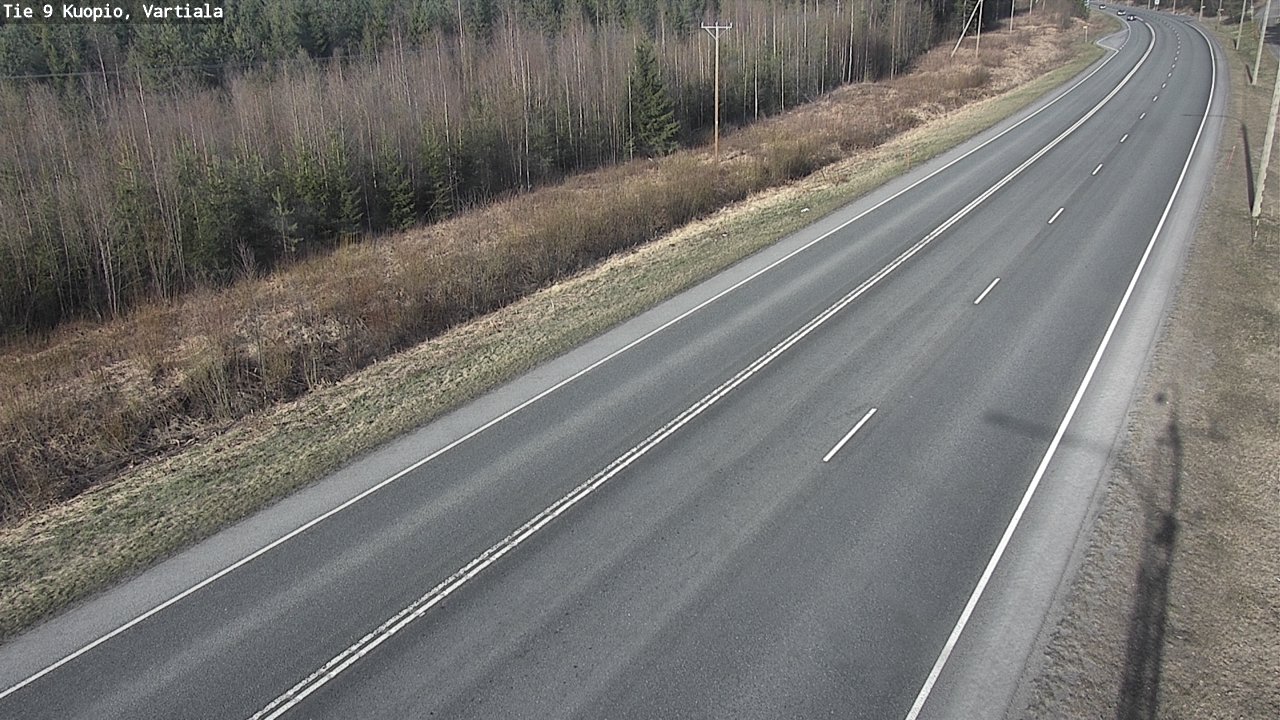 Weather Camera Image Road 9 Kuopio, Vartiala, Kuopio, Pohjois-Savo