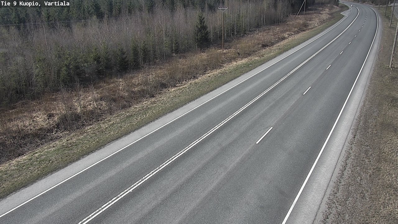 Weather Camera Image Road 9 Kuopio, Vartiala, Kuopio, Pohjois-Savo