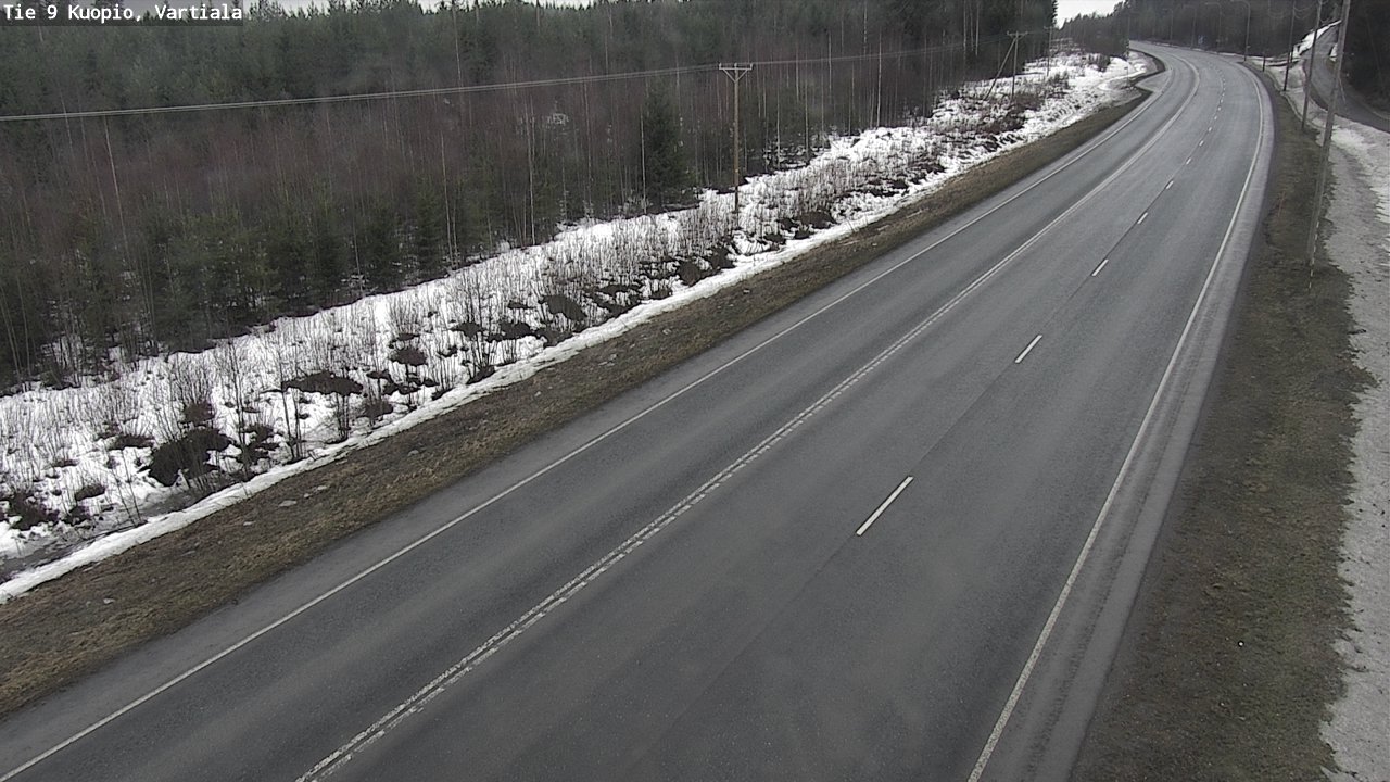 Weather Camera Image Road 9 Kuopio, Vartiala, Kuopio, Pohjois-Savo