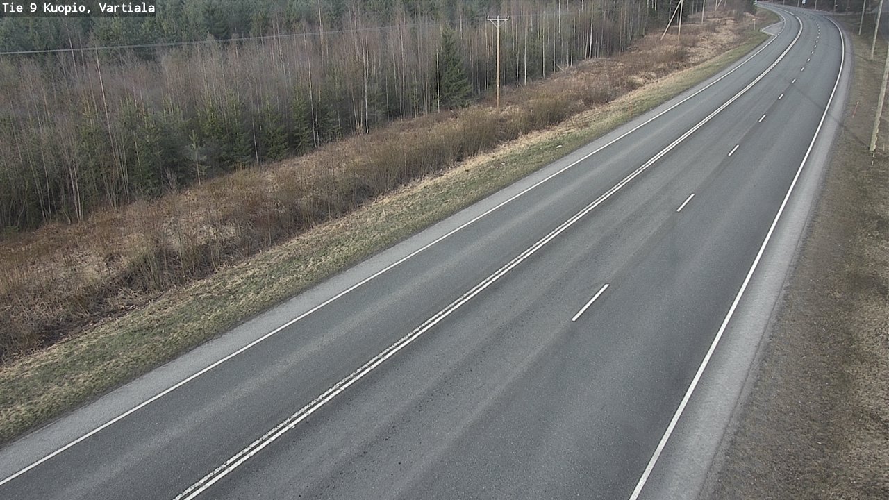 Weather Camera Image Road 9 Kuopio, Vartiala, Kuopio, Pohjois-Savo