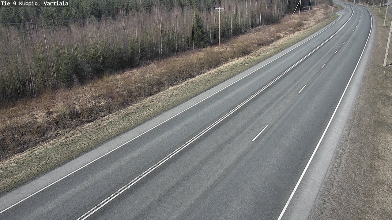 Weather Camera Image Väg 9 Kuopio, Vartiala, Kuopio, Pohjois-Savo