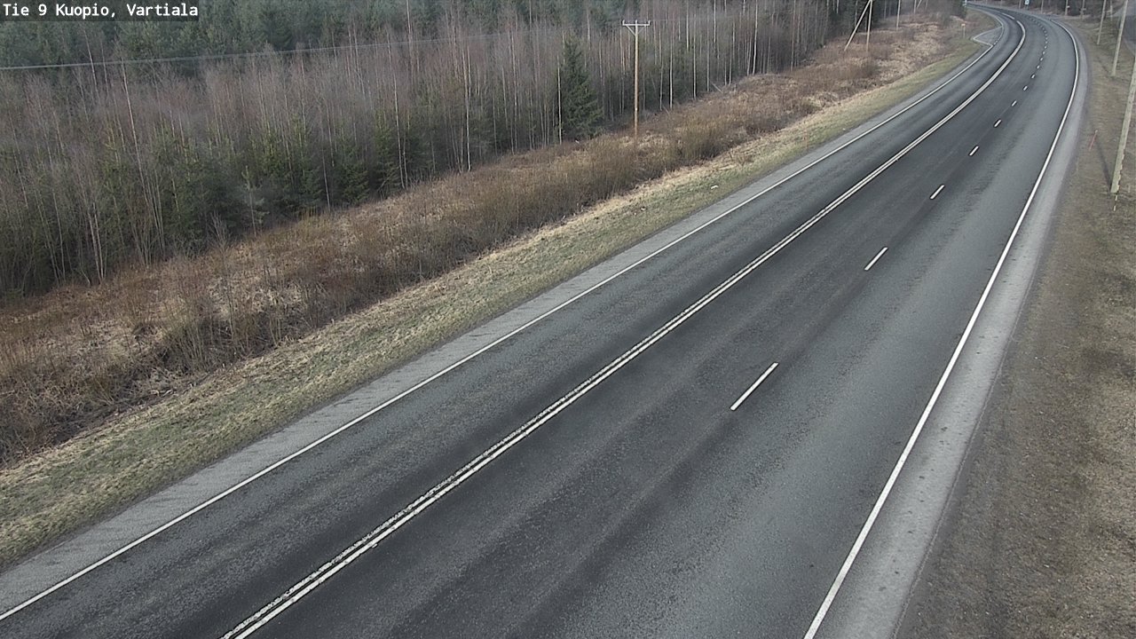 Weather Camera Image Väg 9 Kuopio, Vartiala, Kuopio, Pohjois-Savo