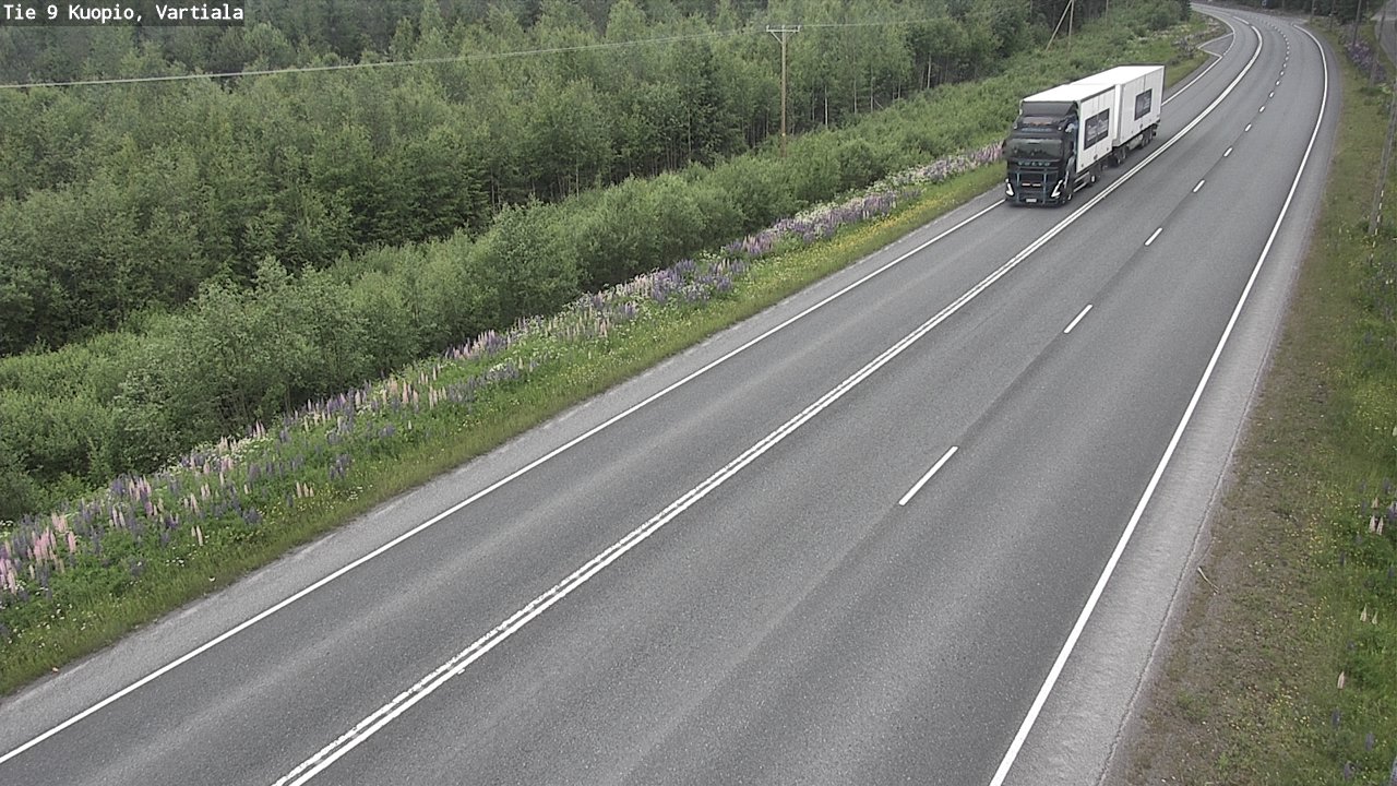 Weather Camera Image Road 9 Kuopio, Vartiala, Kuopio, Pohjois-Savo