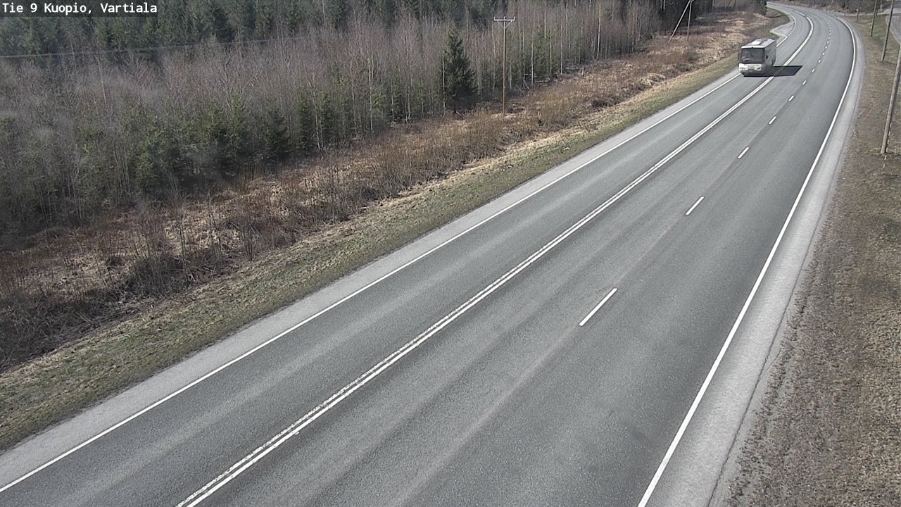 Weather Camera Image Väg 9 Kuopio, Vartiala, Kuopio, Pohjois-Savo