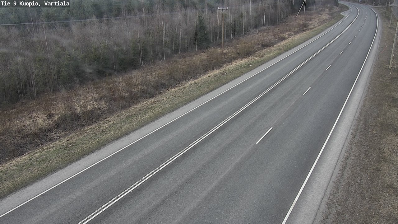 Weather Camera Image Väg 9 Kuopio, Vartiala, Kuopio, Pohjois-Savo
