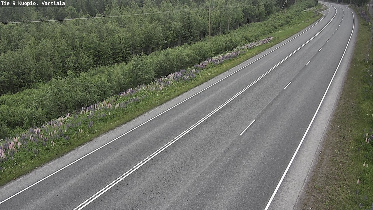 Weather Camera Image Road 9 Kuopio, Vartiala, Kuopio, Pohjois-Savo