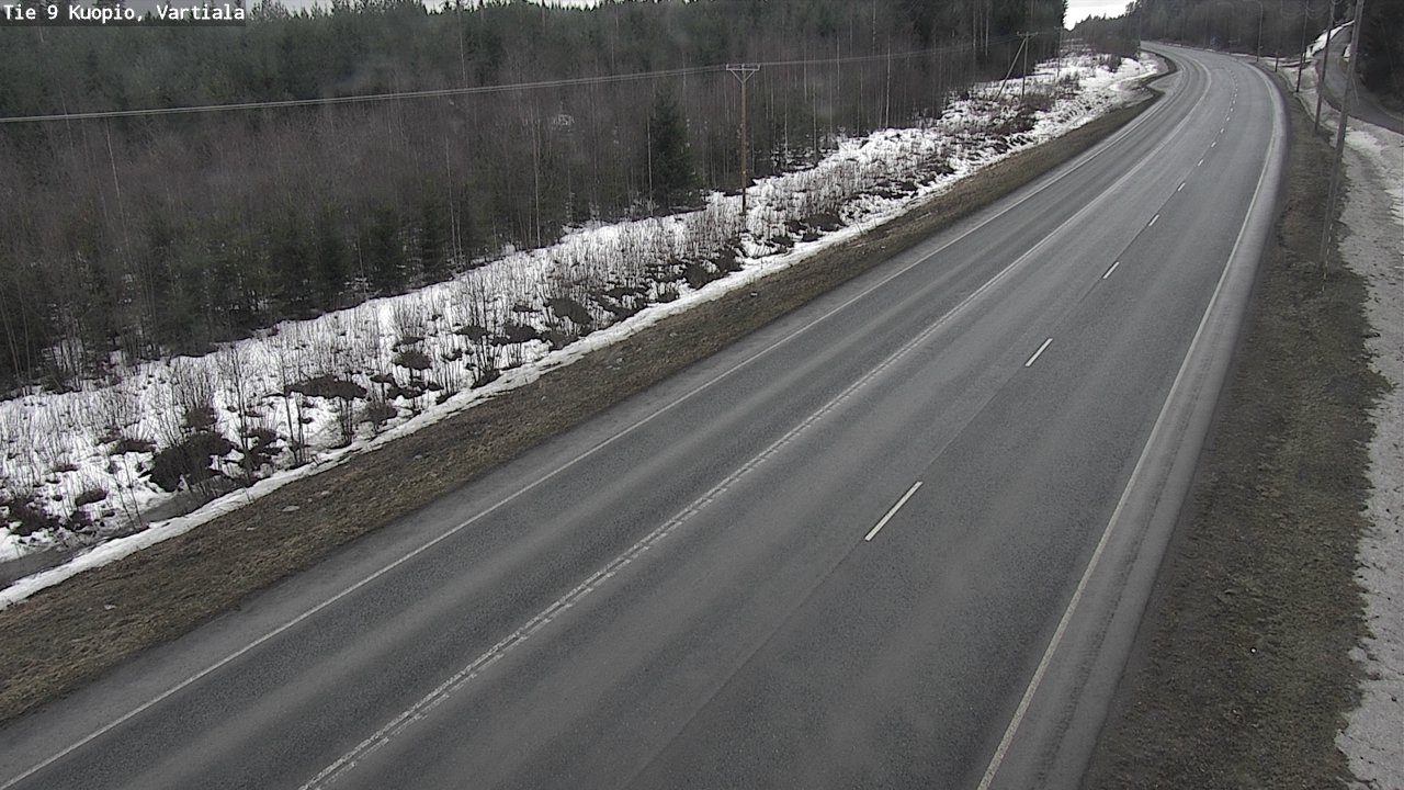 Weather Camera Image Road 9 Kuopio, Vartiala, Kuopio, Pohjois-Savo