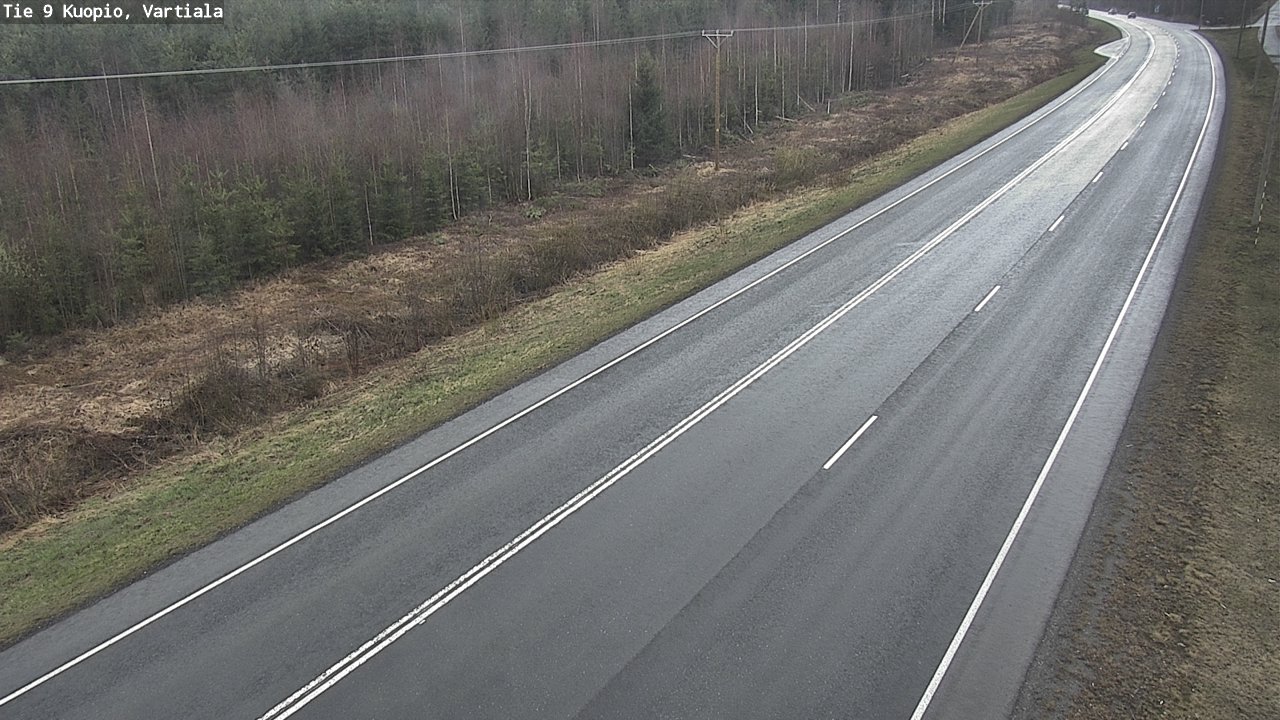 Weather Camera Image Road 9 Kuopio, Vartiala, Kuopio, Pohjois-Savo