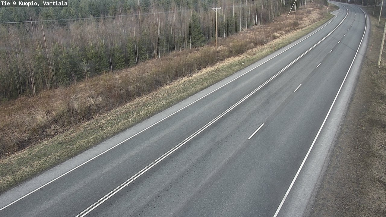 Weather Camera Image Road 9 Kuopio, Vartiala, Kuopio, Pohjois-Savo