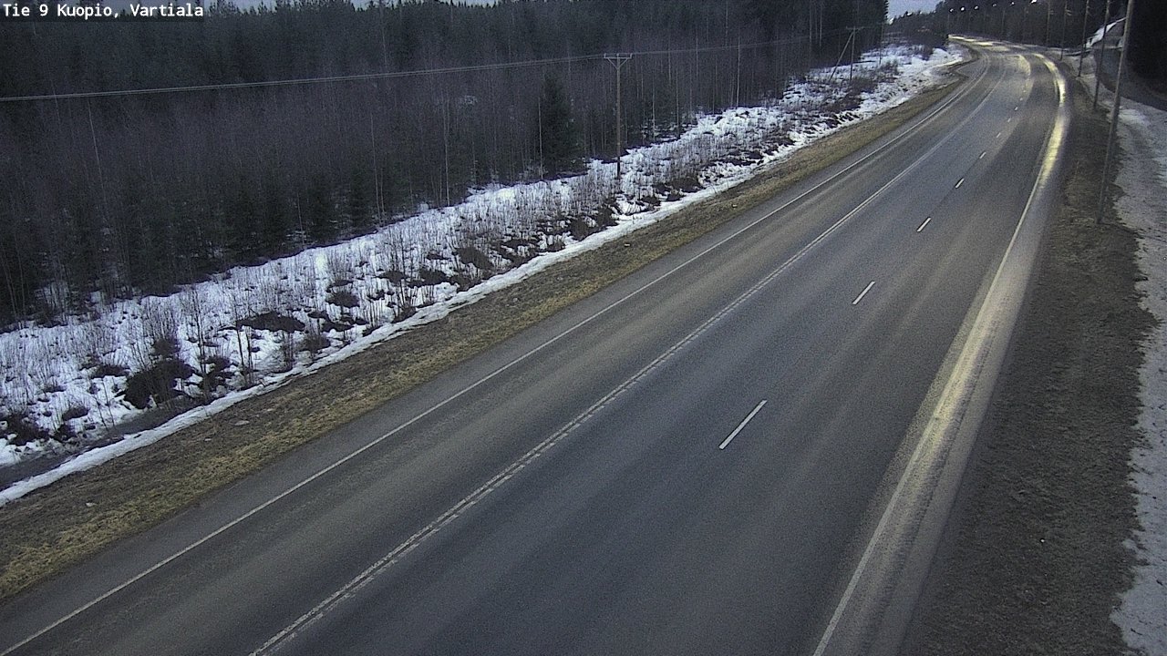 Weather Camera Image Road 9 Kuopio, Vartiala, Kuopio, Pohjois-Savo