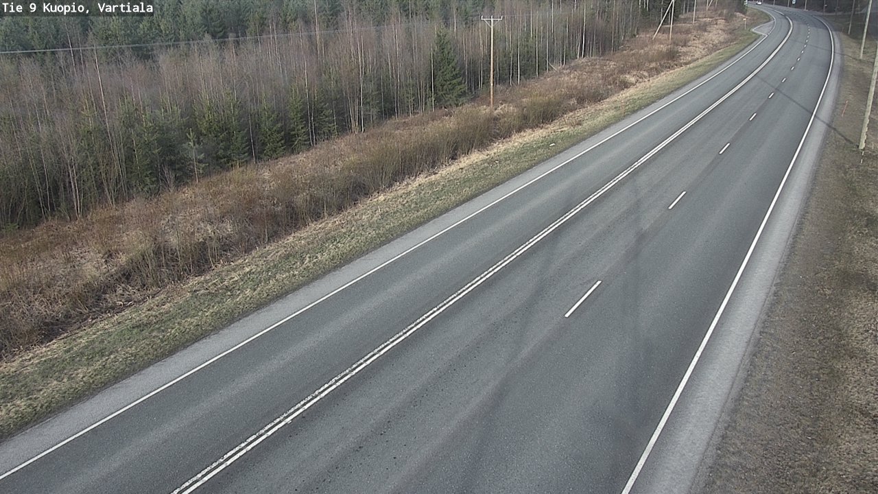Weather Camera Image Road 9 Kuopio, Vartiala, Kuopio, Pohjois-Savo