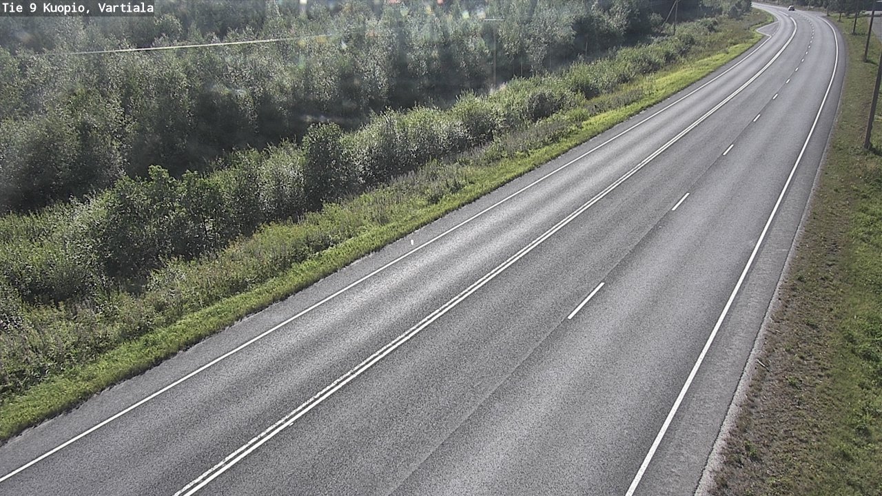 Weather Camera Image Väg 9 Kuopio, Vartiala, Kuopio, Pohjois-Savo