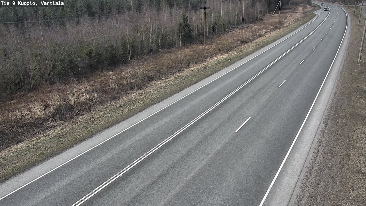 Weather Camera Image Väg 9 Kuopio, Vartiala, Kuopio, Pohjois-Savo