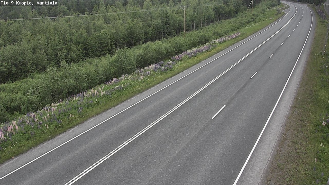 Weather Camera Image Road 9 Kuopio, Vartiala, Kuopio, Pohjois-Savo