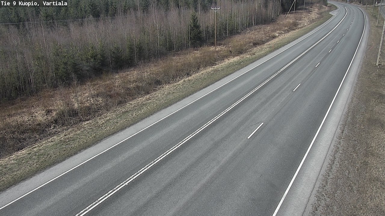 Weather Camera Image Väg 9 Kuopio, Vartiala, Kuopio, Pohjois-Savo