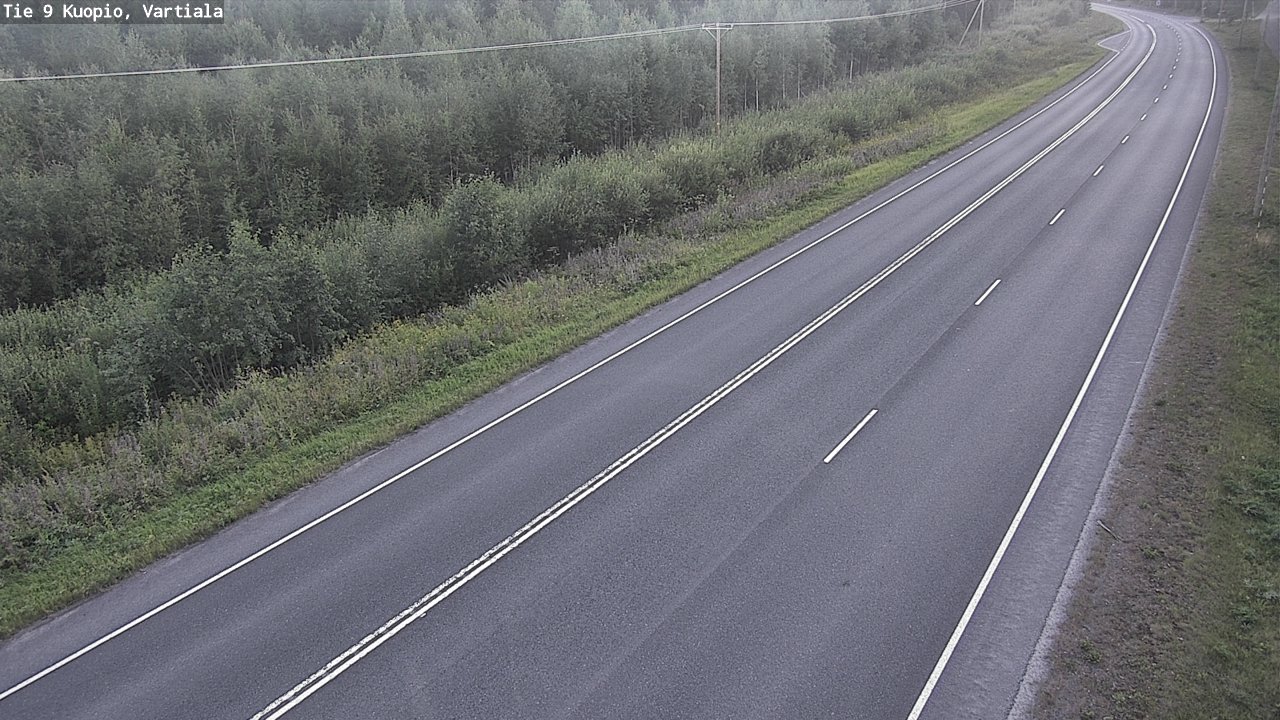 Weather Camera Image Väg 9 Kuopio, Vartiala, Kuopio, Pohjois-Savo