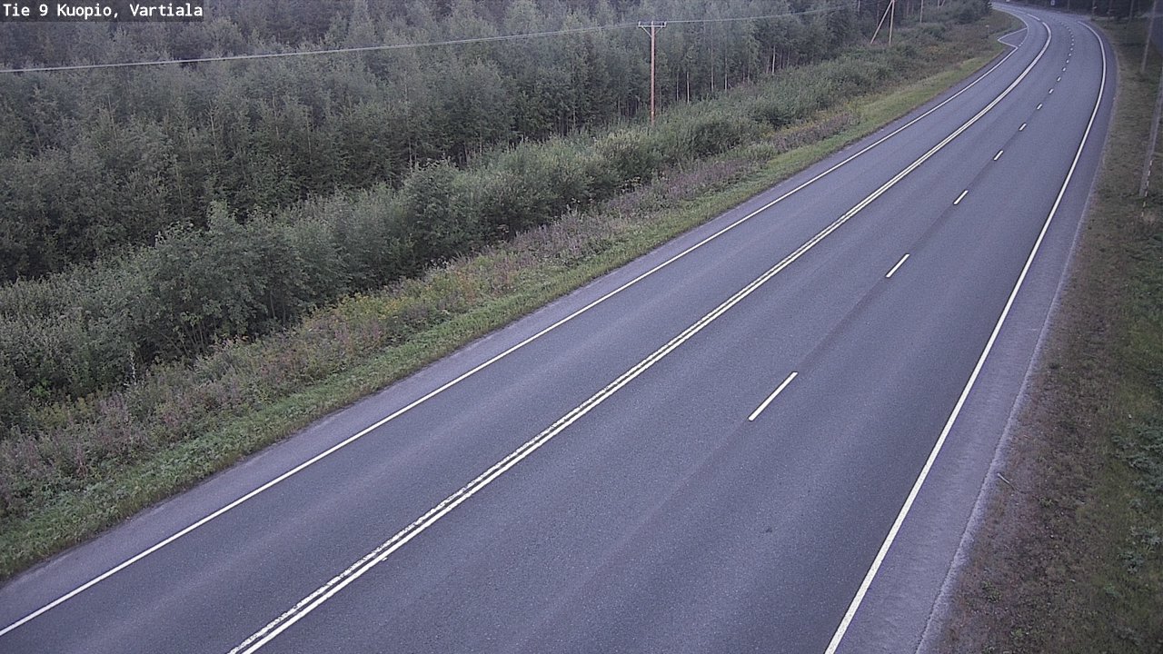 Weather Camera Image Väg 9 Kuopio, Vartiala, Kuopio, Pohjois-Savo