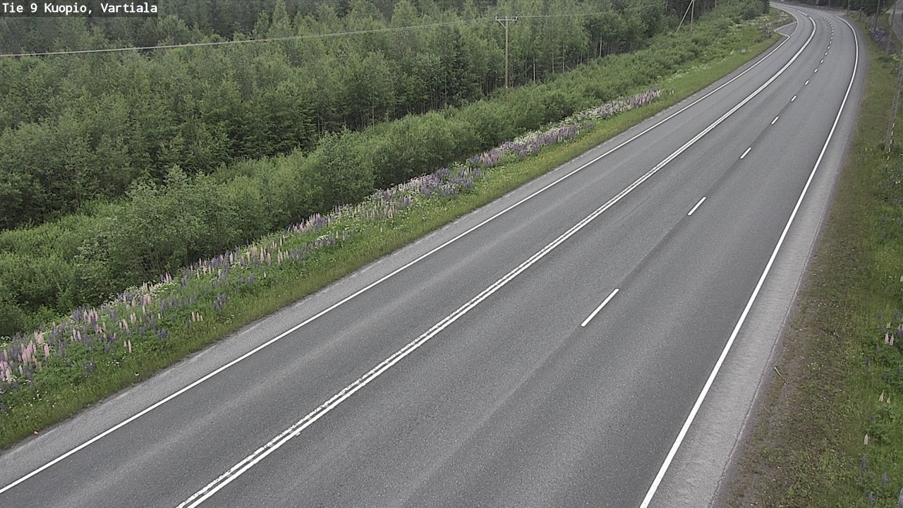 Weather Camera Image Road 9 Kuopio, Vartiala, Kuopio, Pohjois-Savo