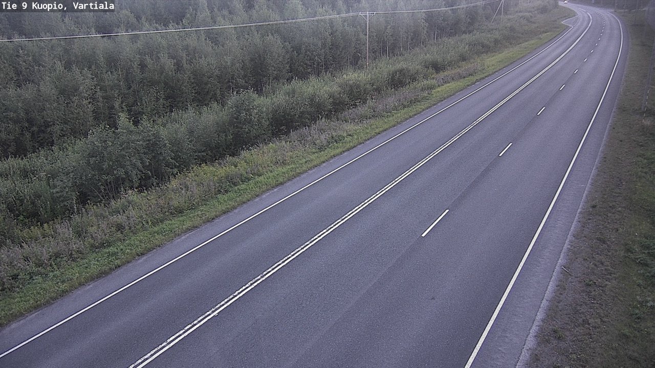 Weather Camera Image Väg 9 Kuopio, Vartiala, Kuopio, Pohjois-Savo