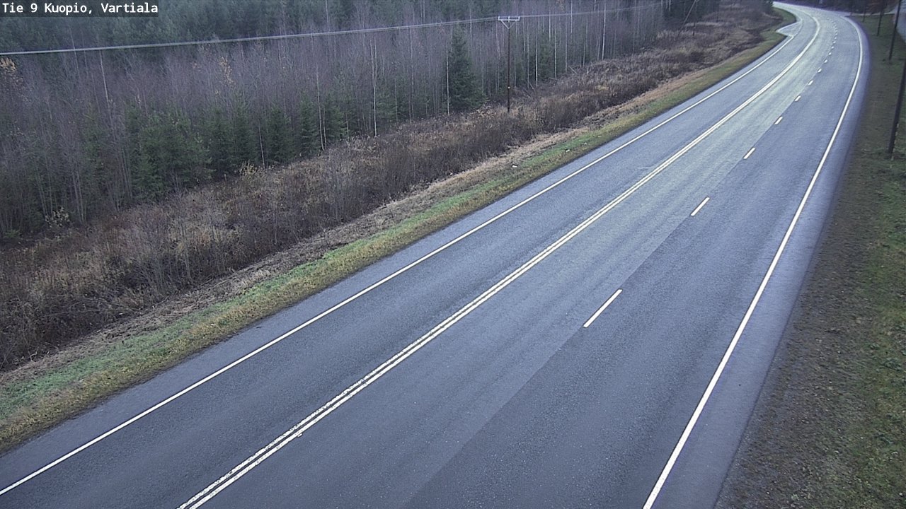 Weather Camera Image Väg 9 Kuopio, Vartiala, Kuopio, Pohjois-Savo