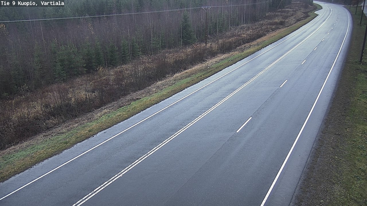 Weather Camera Image Väg 9 Kuopio, Vartiala, Kuopio, Pohjois-Savo