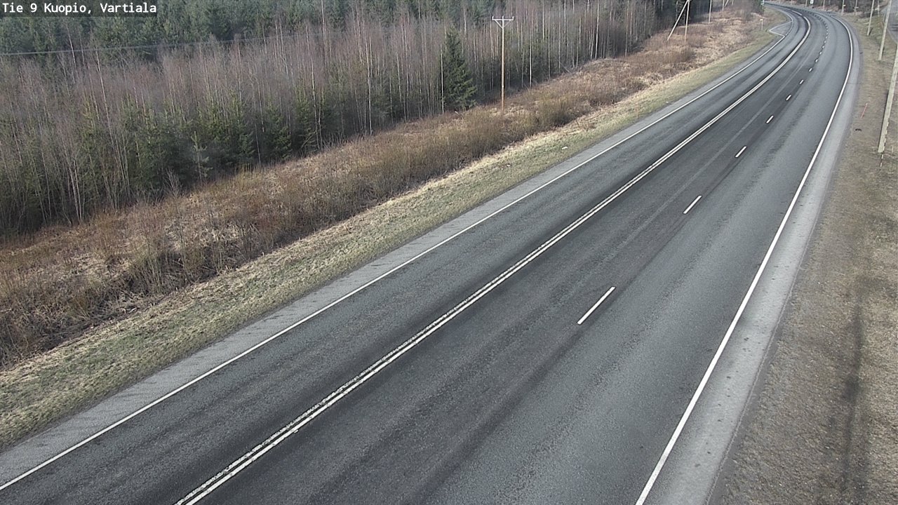 Weather Camera Image Väg 9 Kuopio, Vartiala, Kuopio, Pohjois-Savo