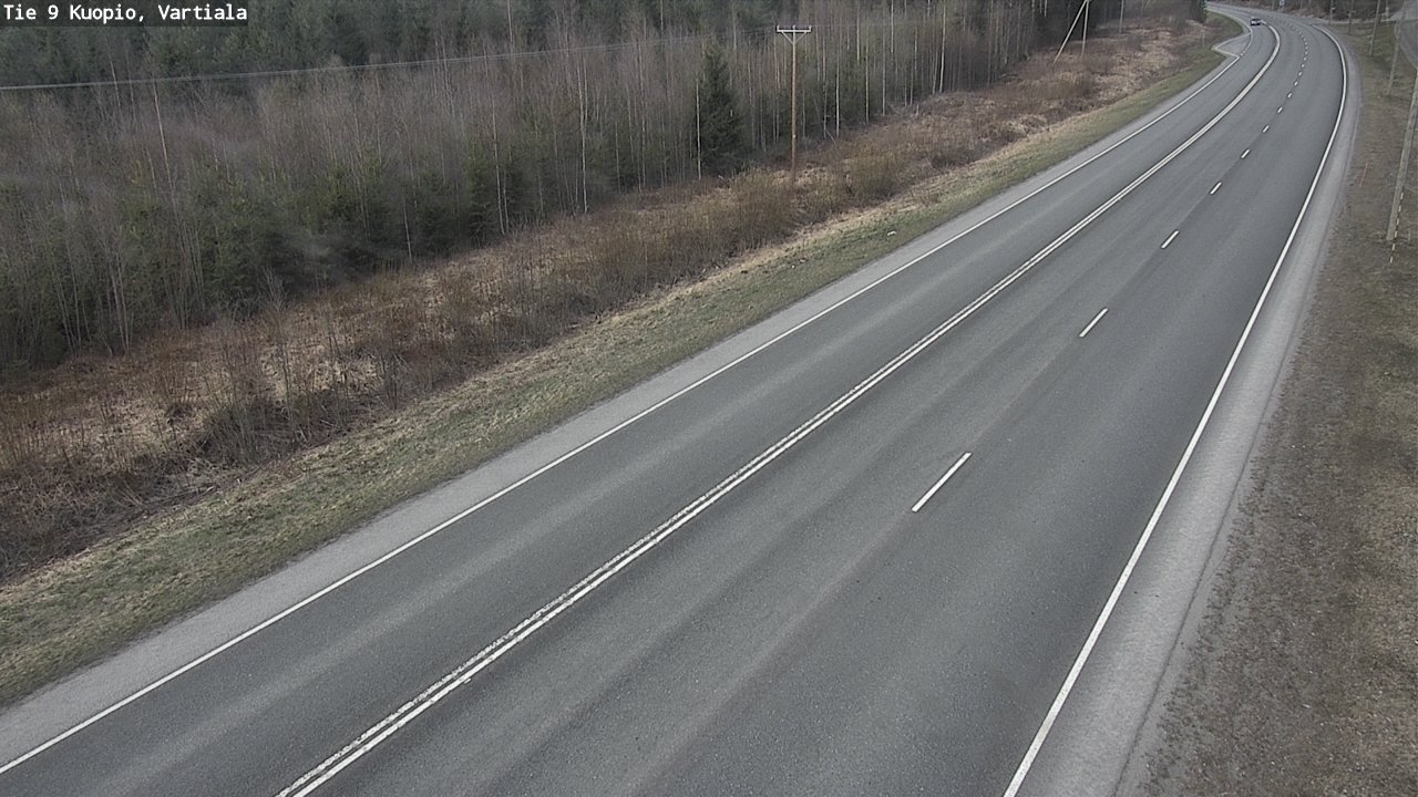 Weather Camera Image Road 9 Kuopio, Vartiala, Kuopio, Pohjois-Savo