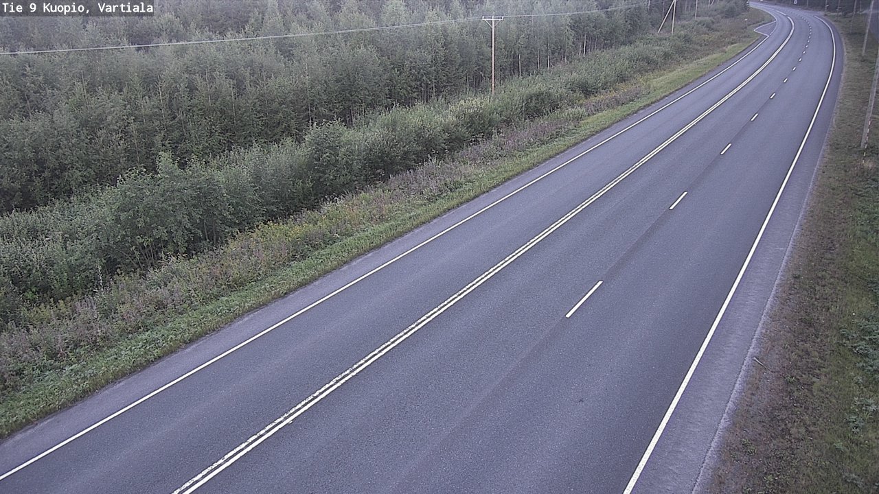 Weather Camera Image Väg 9 Kuopio, Vartiala, Kuopio, Pohjois-Savo