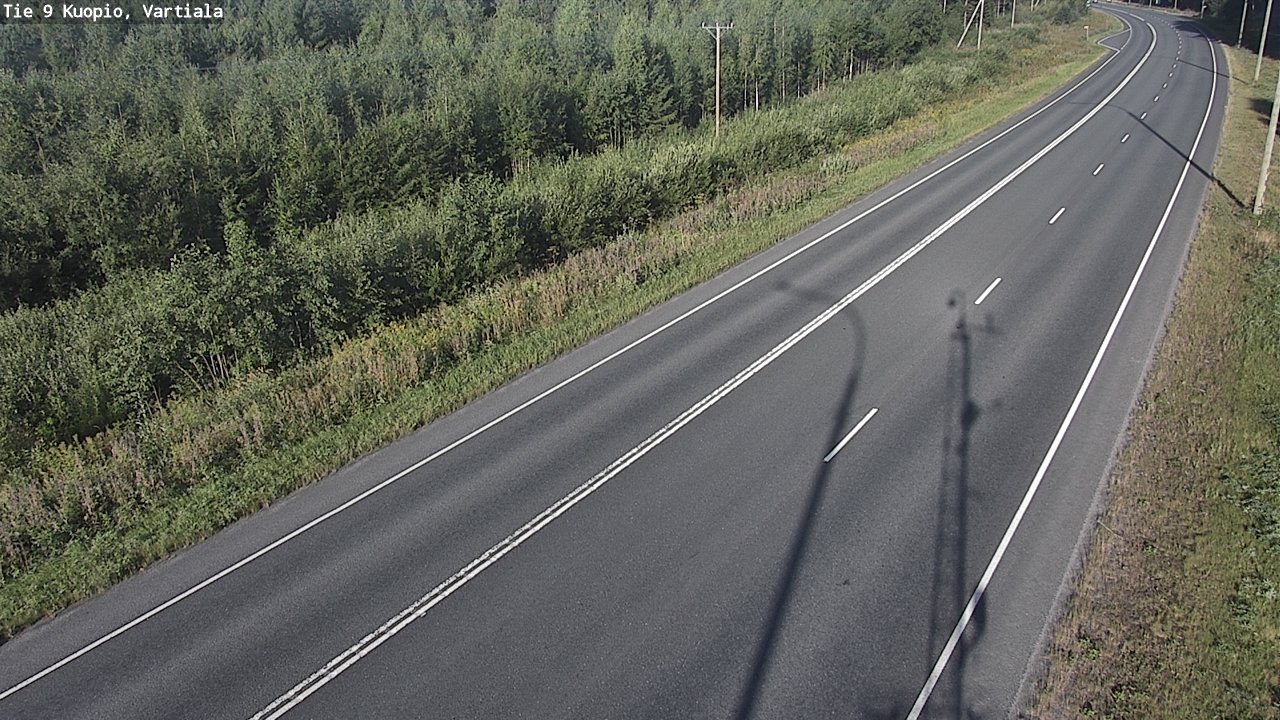 Weather Camera Image Road 9 Kuopio, Vartiala, Kuopio, Pohjois-Savo