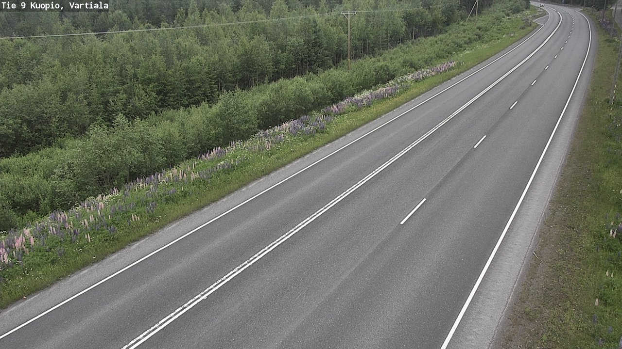 Weather Camera Image Road 9 Kuopio, Vartiala, Kuopio, Pohjois-Savo