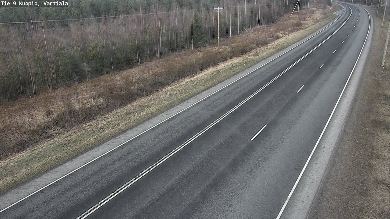Weather Camera Image Väg 9 Kuopio, Vartiala, Kuopio, Pohjois-Savo