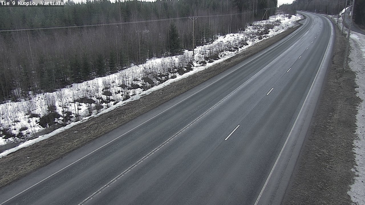 Weather Camera Image Road 9 Kuopio, Vartiala, Kuopio, Pohjois-Savo