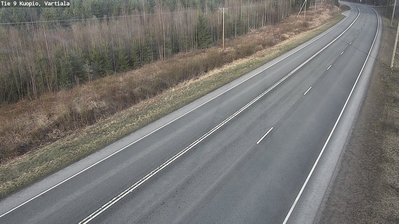 Weather Camera Image Road 9 Kuopio, Vartiala, Kuopio, Pohjois-Savo