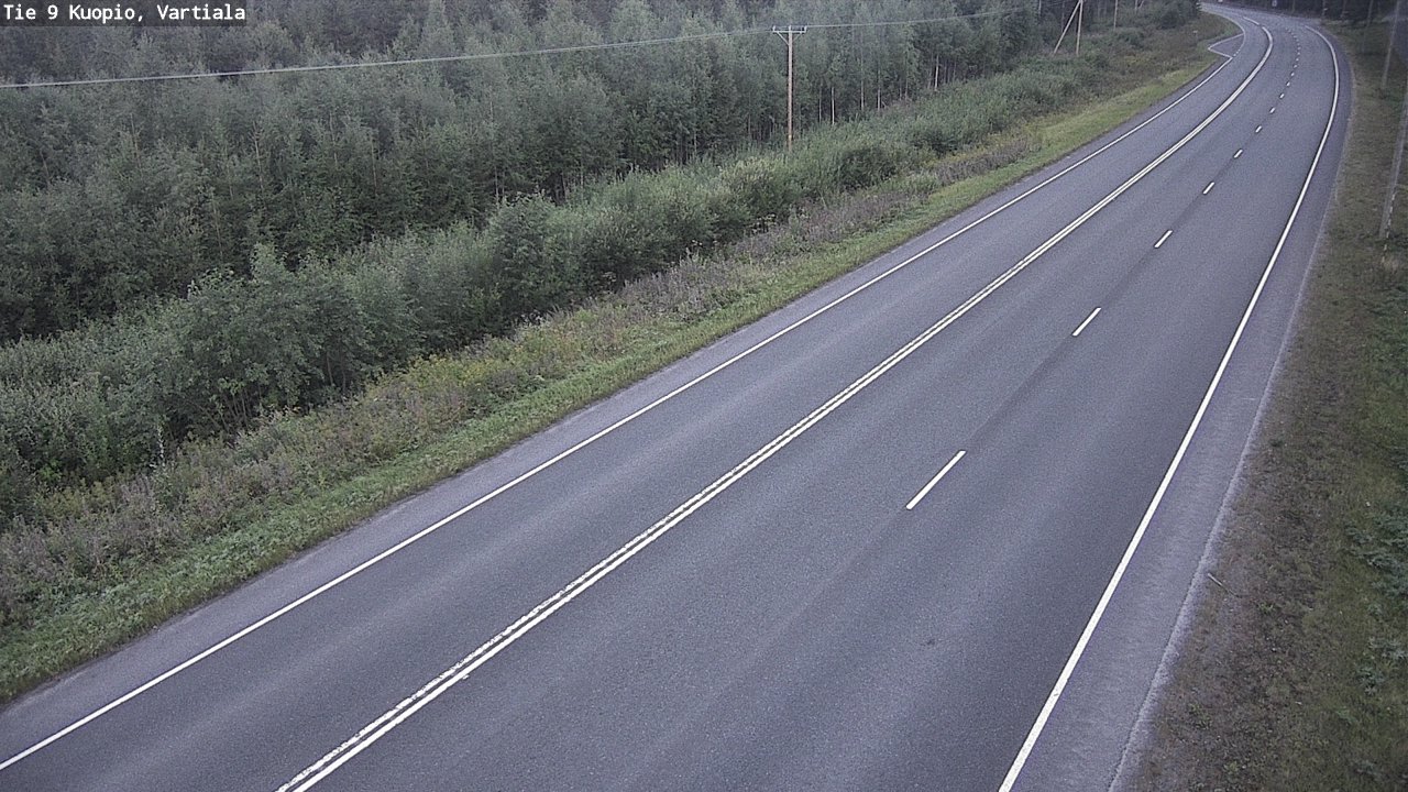 Weather Camera Image Väg 9 Kuopio, Vartiala, Kuopio, Pohjois-Savo