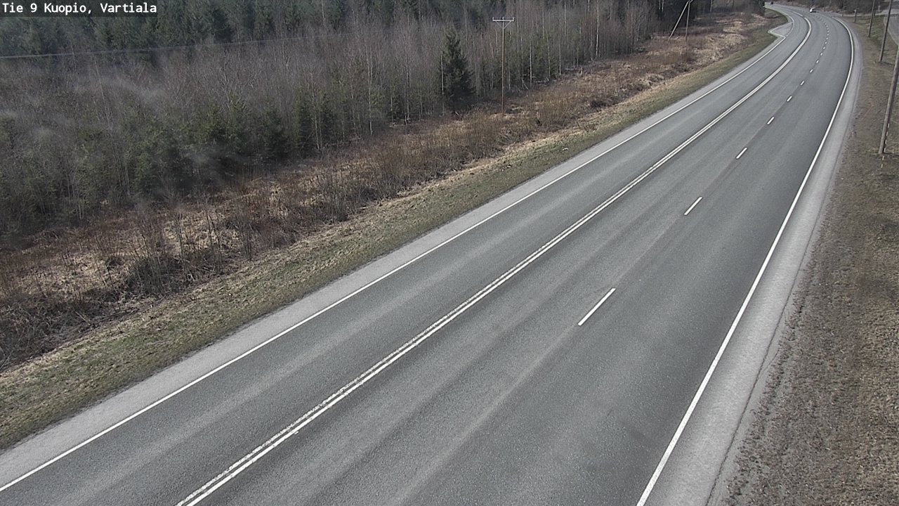 Weather Camera Image Väg 9 Kuopio, Vartiala, Kuopio, Pohjois-Savo