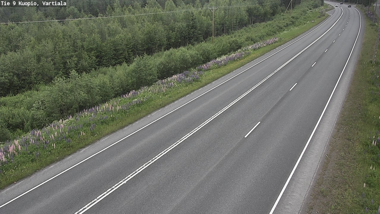 Weather Camera Image Road 9 Kuopio, Vartiala, Kuopio, Pohjois-Savo