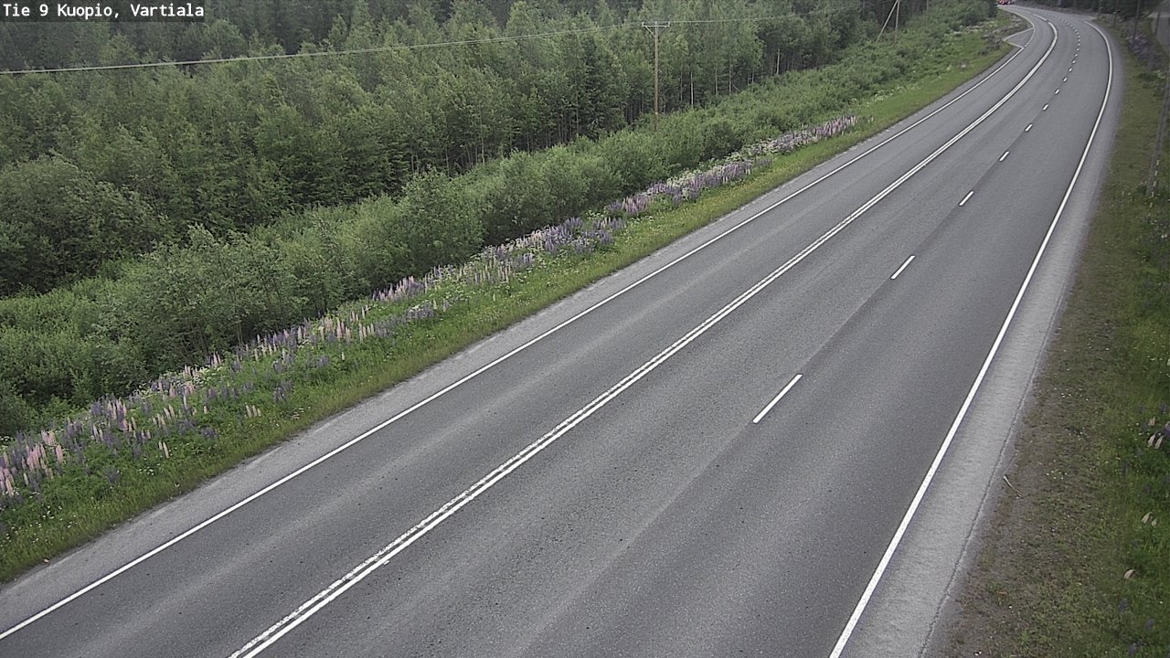 Weather Camera Image Road 9 Kuopio, Vartiala, Kuopio, Pohjois-Savo
