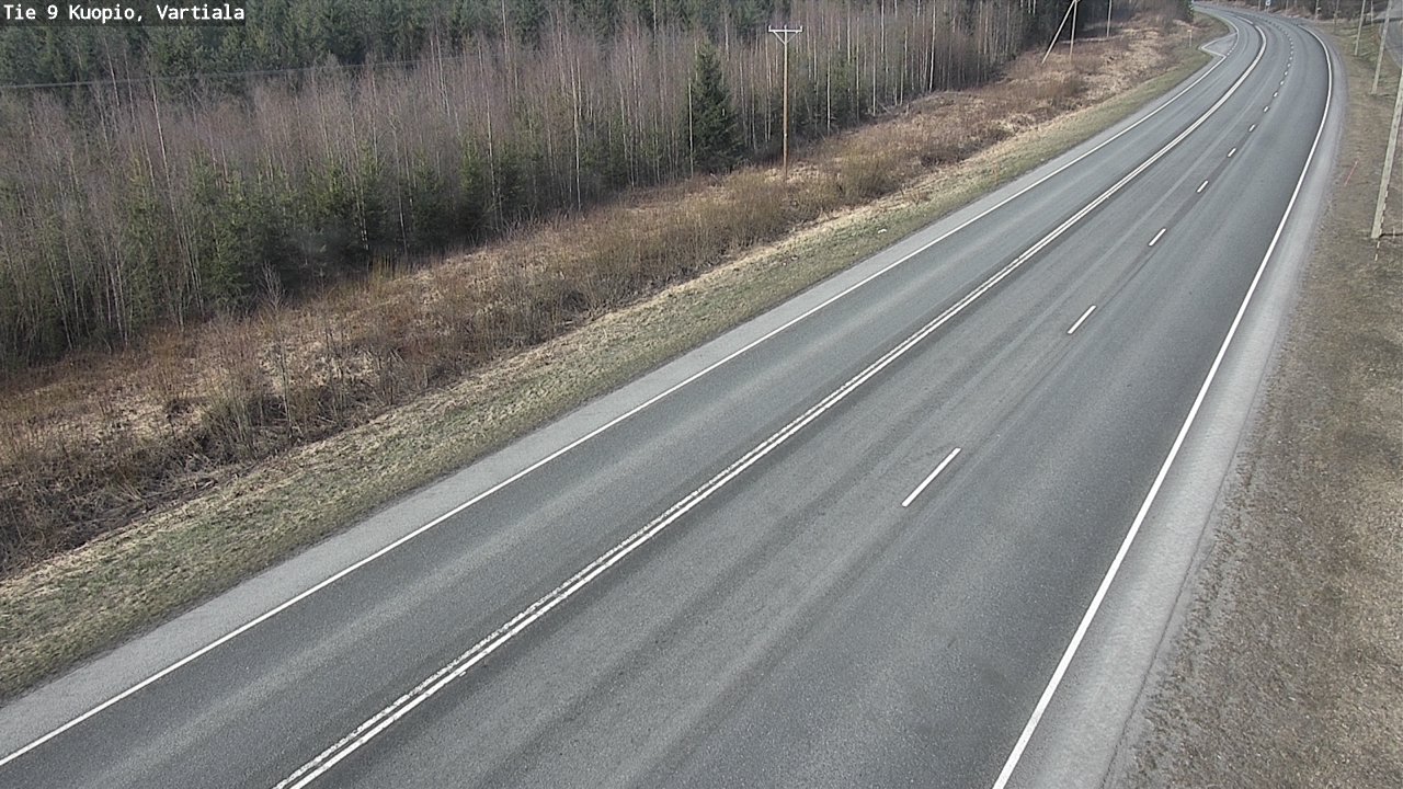 Weather Camera Image Väg 9 Kuopio, Vartiala, Kuopio, Pohjois-Savo