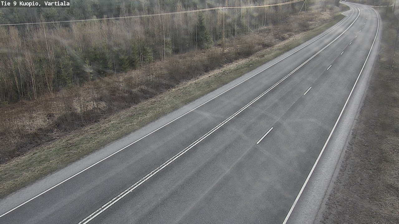 Weather Camera Image Väg 9 Kuopio, Vartiala, Kuopio, Pohjois-Savo