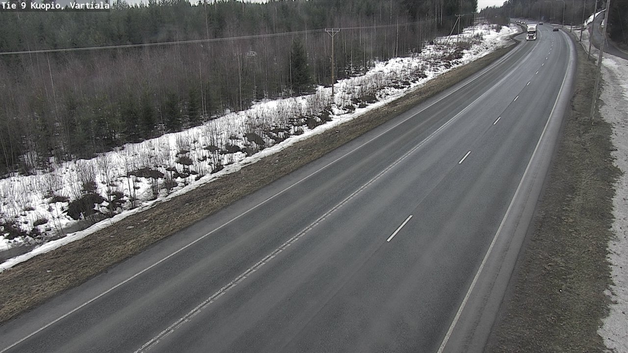 Weather Camera Image Road 9 Kuopio, Vartiala, Kuopio, Pohjois-Savo