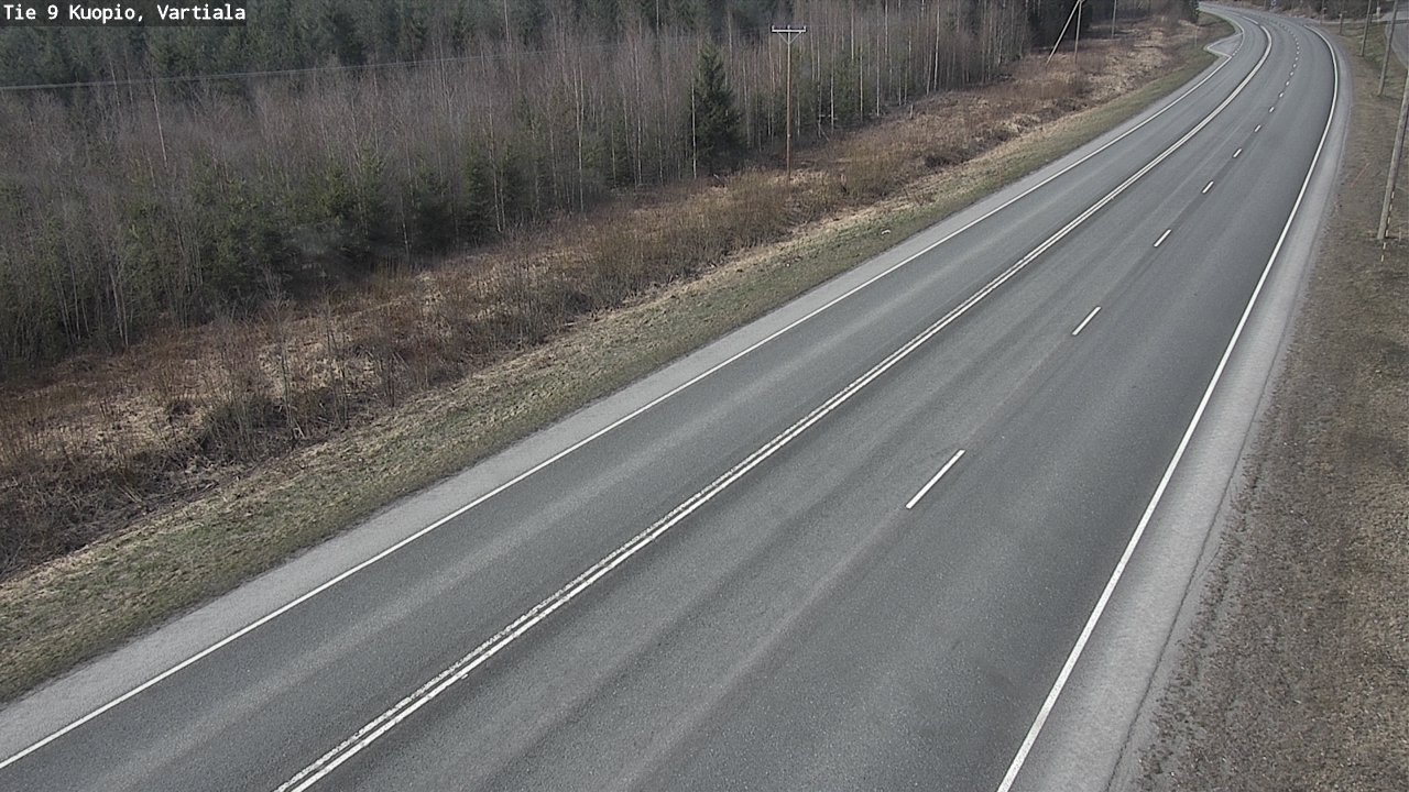 Weather Camera Image Väg 9 Kuopio, Vartiala, Kuopio, Pohjois-Savo