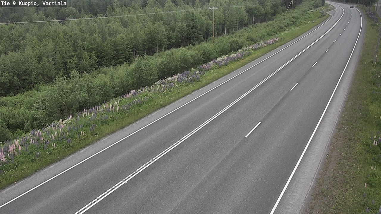 Weather Camera Image Road 9 Kuopio, Vartiala, Kuopio, Pohjois-Savo