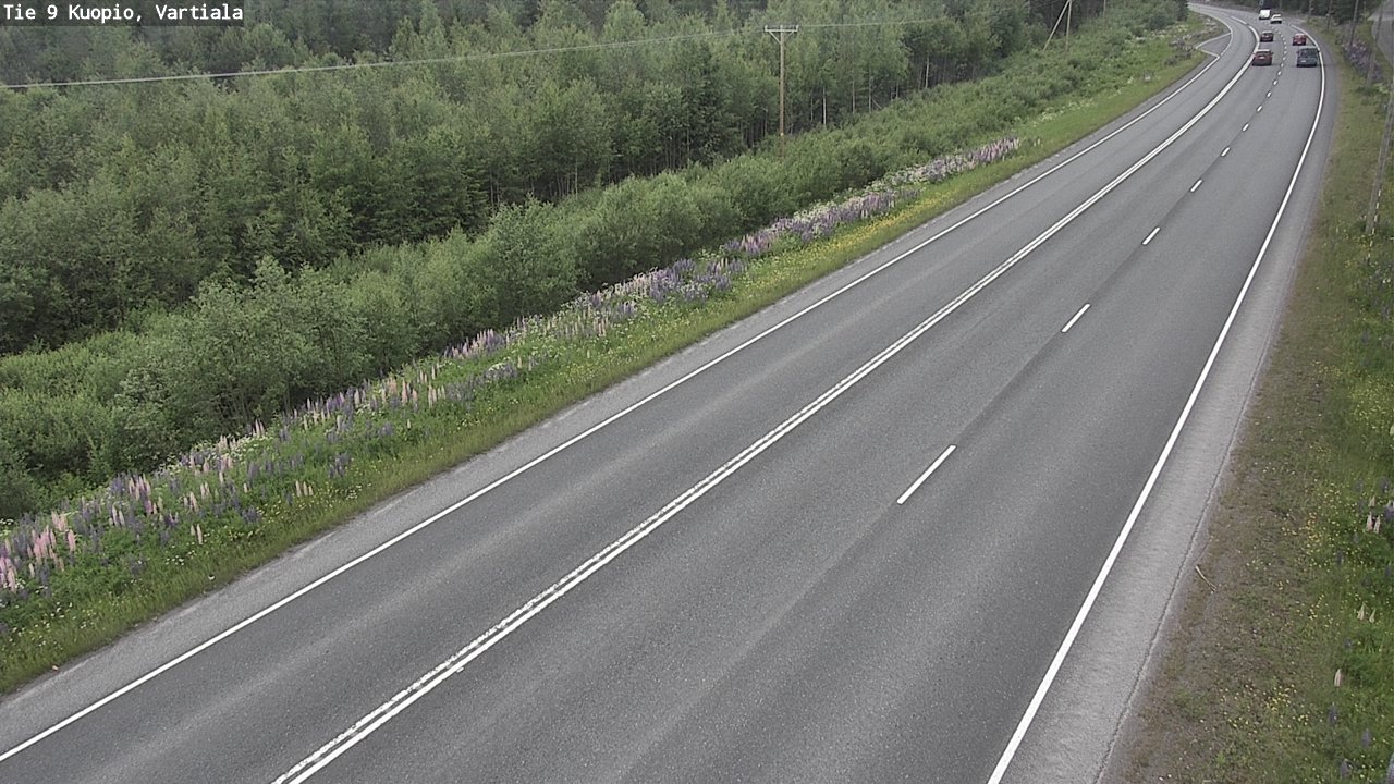 Weather Camera Image Road 9 Kuopio, Vartiala, Kuopio, Pohjois-Savo