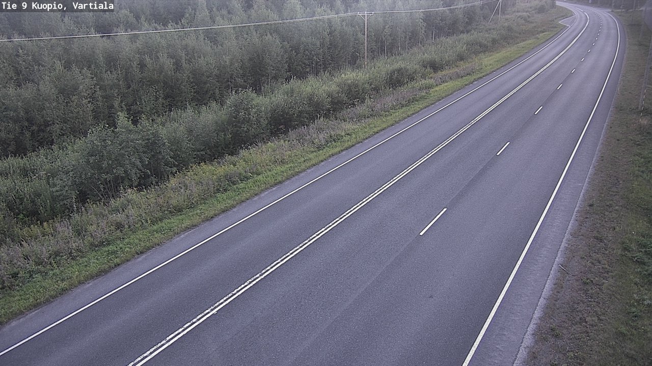 Weather Camera Image Väg 9 Kuopio, Vartiala, Kuopio, Pohjois-Savo