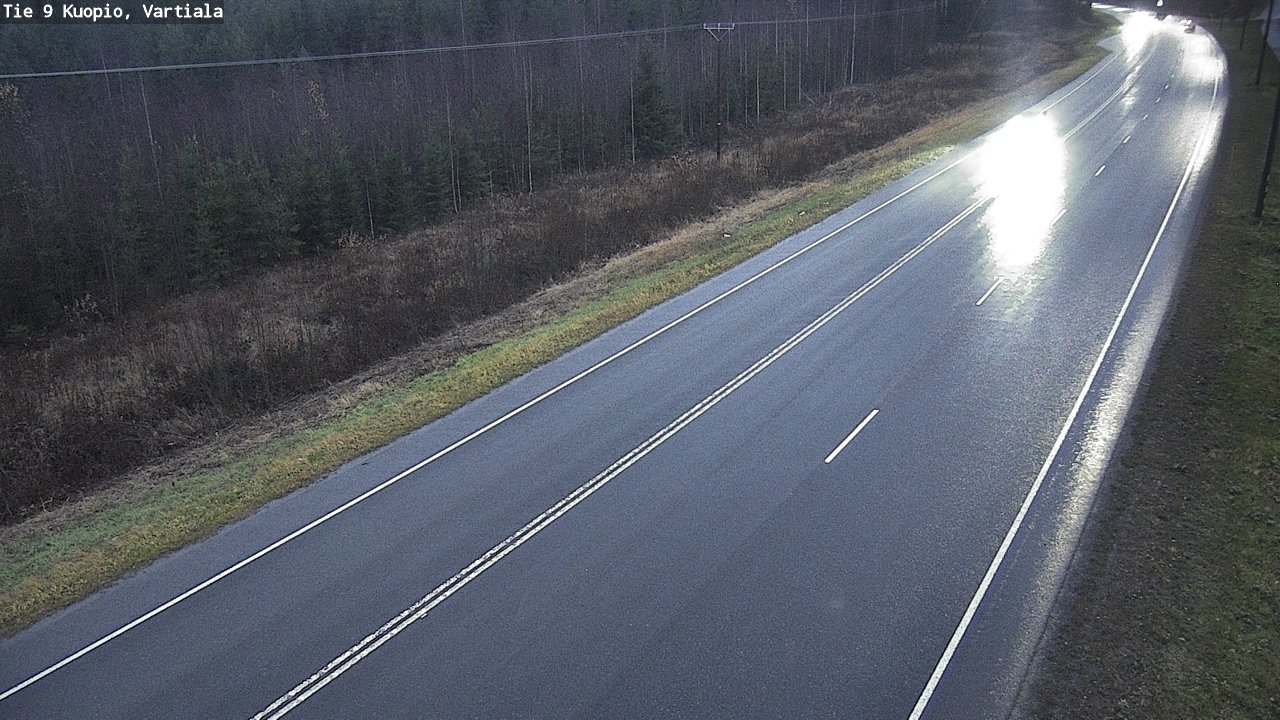 Weather Camera Image Väg 9 Kuopio, Vartiala, Kuopio, Pohjois-Savo