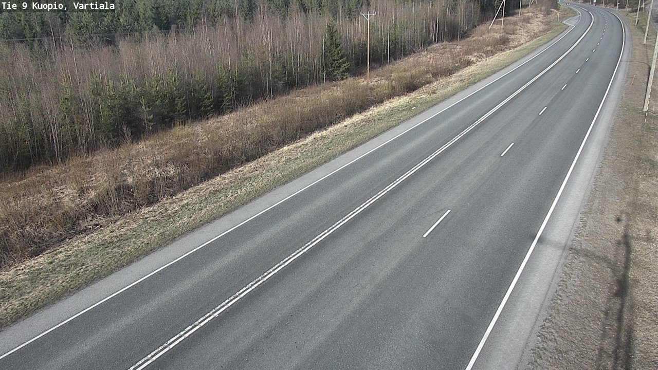 Weather Camera Image Road 9 Kuopio, Vartiala, Kuopio, Pohjois-Savo