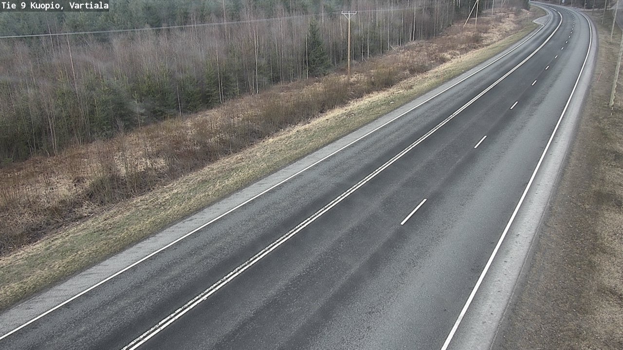 Weather Camera Image Väg 9 Kuopio, Vartiala, Kuopio, Pohjois-Savo