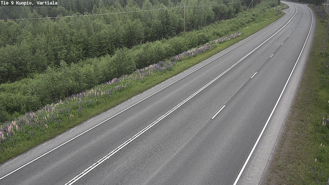 Weather Camera Image Road 9 Kuopio, Vartiala, Kuopio, Pohjois-Savo