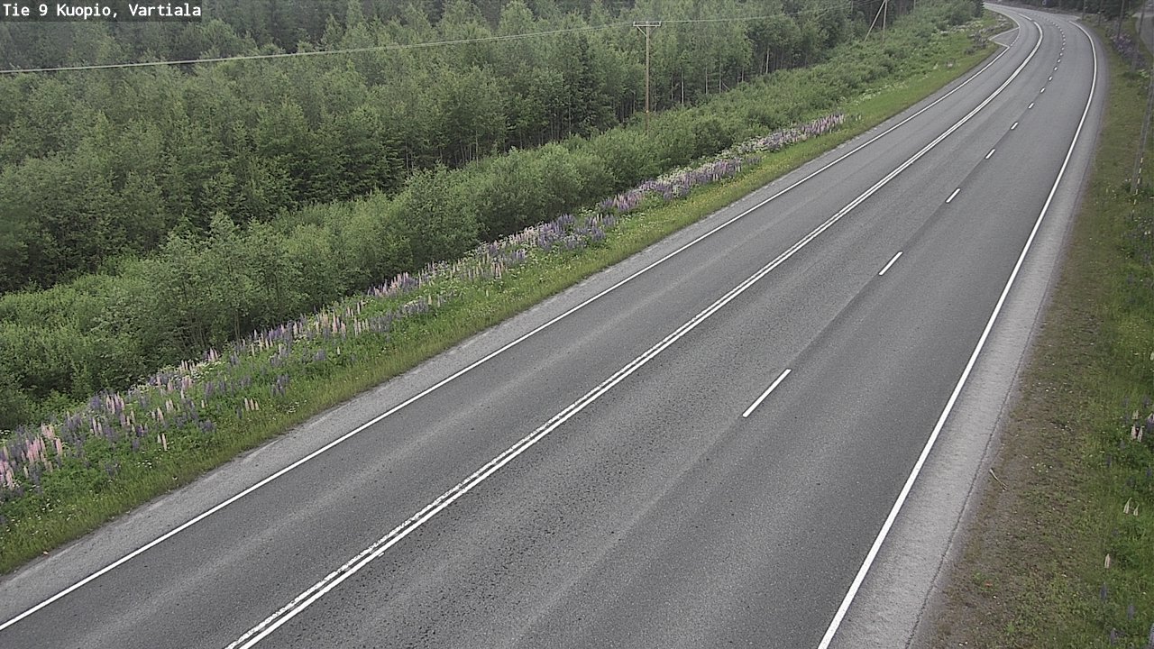 Weather Camera Image Road 9 Kuopio, Vartiala, Kuopio, Pohjois-Savo